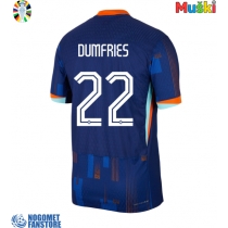 Nizozemska Denzel Dumfries #22 Gostujuci Dres EP 2024 Kratak Rukav